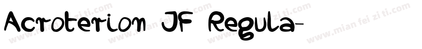 Acroterion JF Regula字体转换